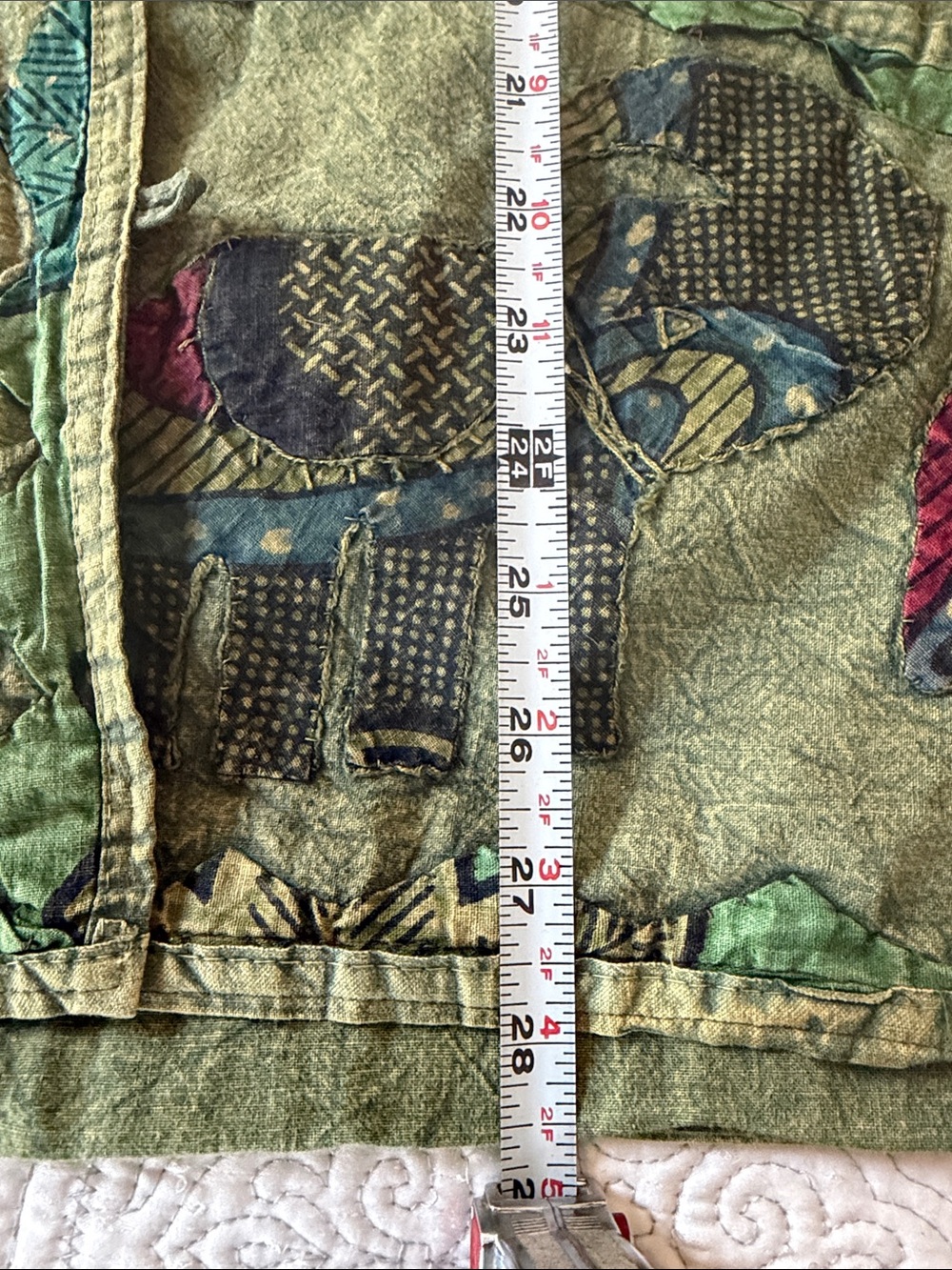 Green Patterned Elephant Button-Up Jacket, OS - Picture 9 of 10